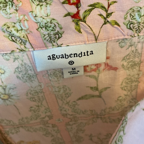 Agua Bendita Sundress Mini Dainty Floral Tile Pink with Flutter Strap - Picture 5 of 8